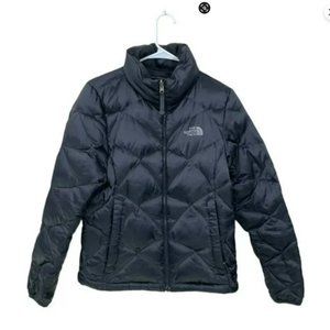 The North Face 550 Women Size S Goose Down /Feather Puffer Coat Dark Gray/Black
